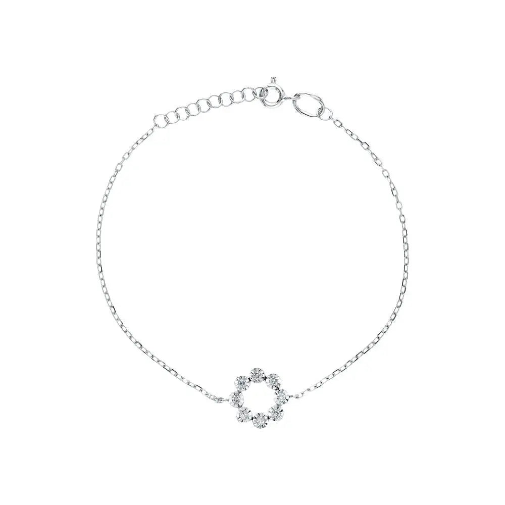 White Gold Tennis Bracelets in 10K (0.14tcw) - cushionblue
