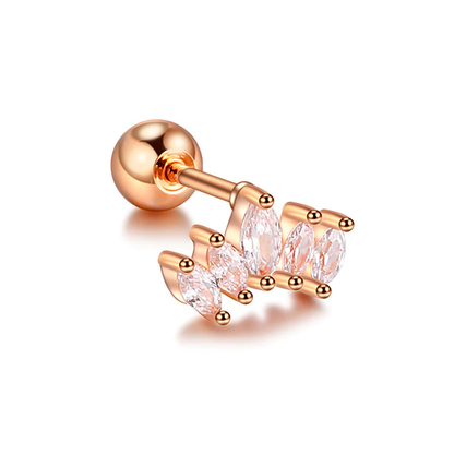 14K Gold Marquise Diamond Piercing Cushionblue