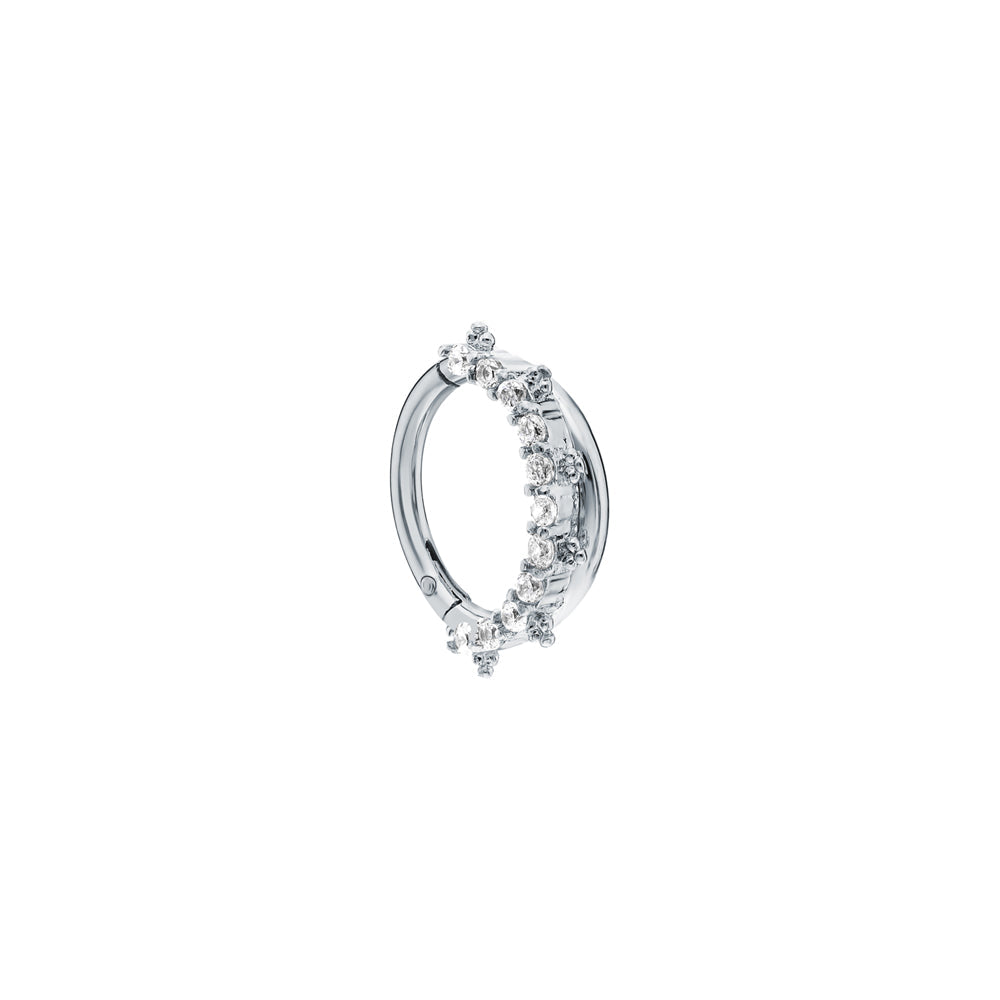 14K Gold Daith Earring-Diamond Septum Ring-Conch Earring-Septum Piercing. Cushionblue