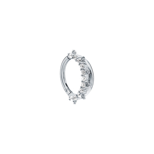 14K Gold Daith Earring-Diamond Septum Ring-Conch Earring-Septum Piercing. Cushionblue