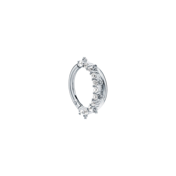 14K Gold Daith Earring-Diamond Septum Ring-Conch Earring-Septum Piercing. Cushionblue