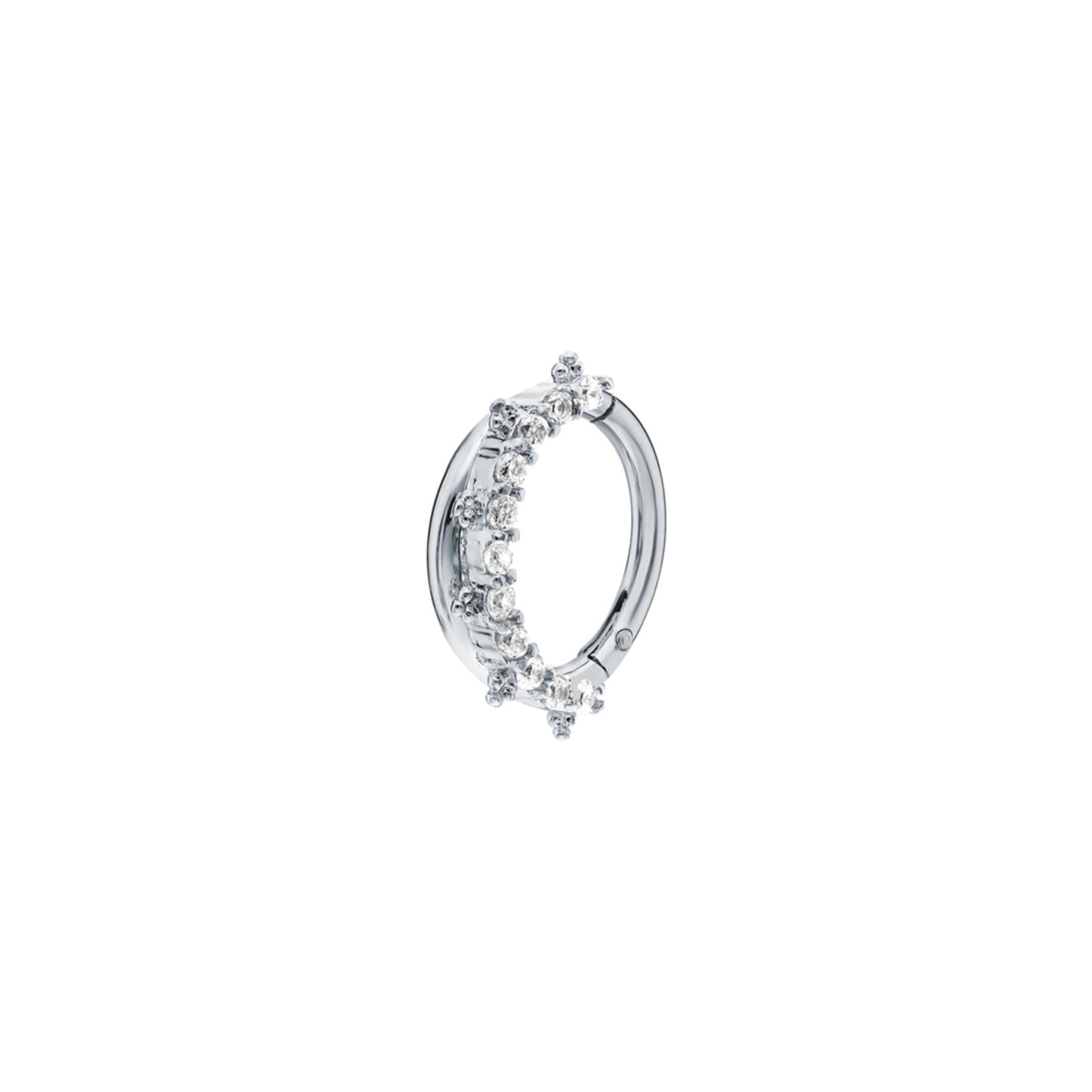 14K Gold Daith Earring-Diamond Septum Ring-Conch Earring-Septum Piercing. Cushionblue
