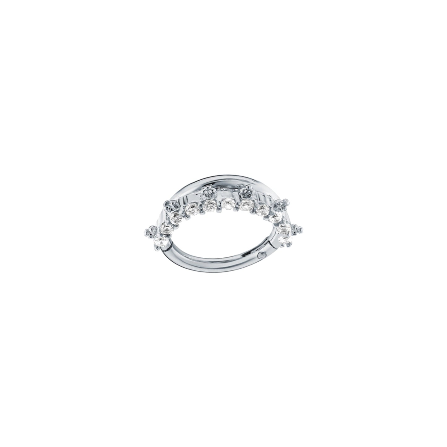 14K Gold Daith Earring-Diamond Septum Ring-Conch Earring-Septum Piercing. Cushionblue