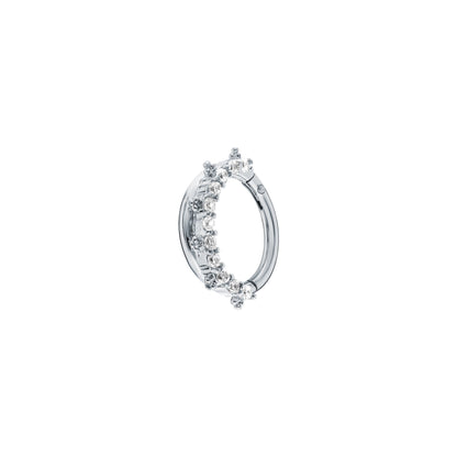 14K Gold Daith Earring-Diamond Septum Ring-Conch Earring-Septum Piercing. Cushionblue