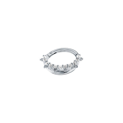 14K Gold Daith Earring-Diamond Septum Ring-Conch Earring-Septum Piercing. Cushionblue