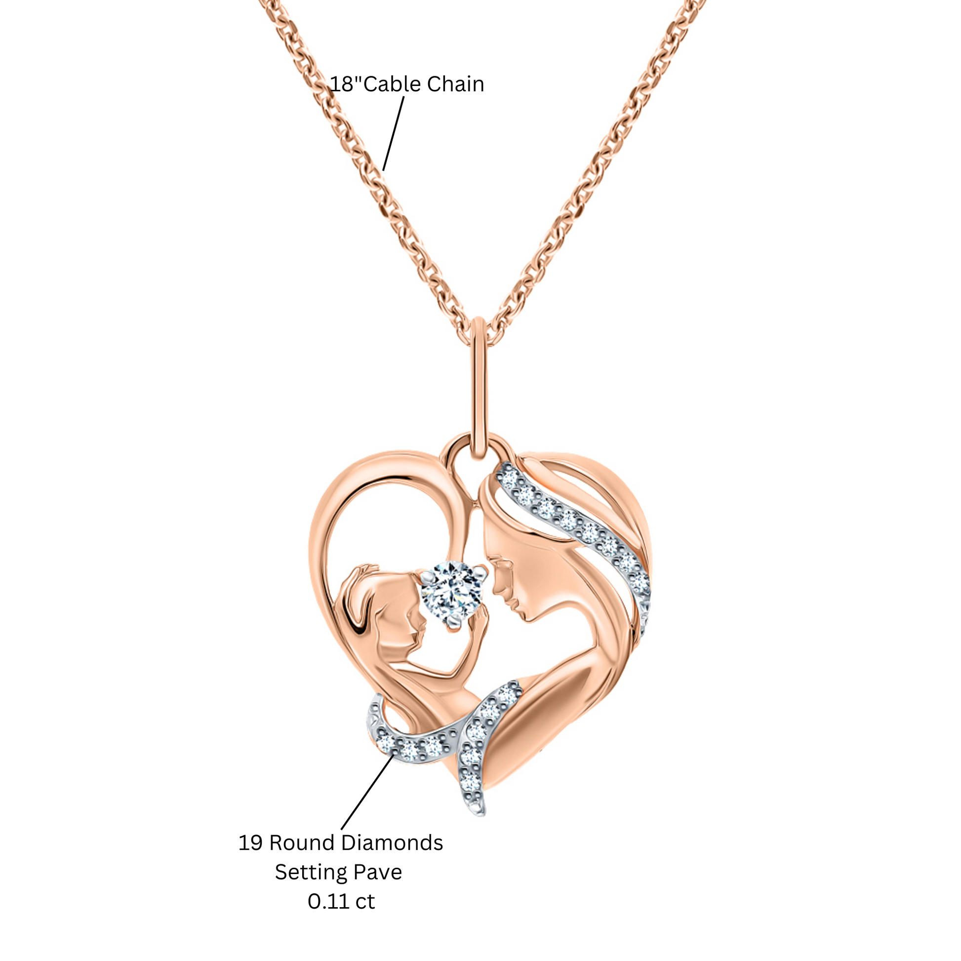 14k Gold Diamond Heart Charm Pendant,Heart Diamond Pendant,Personalized Necklace. Cushionblue