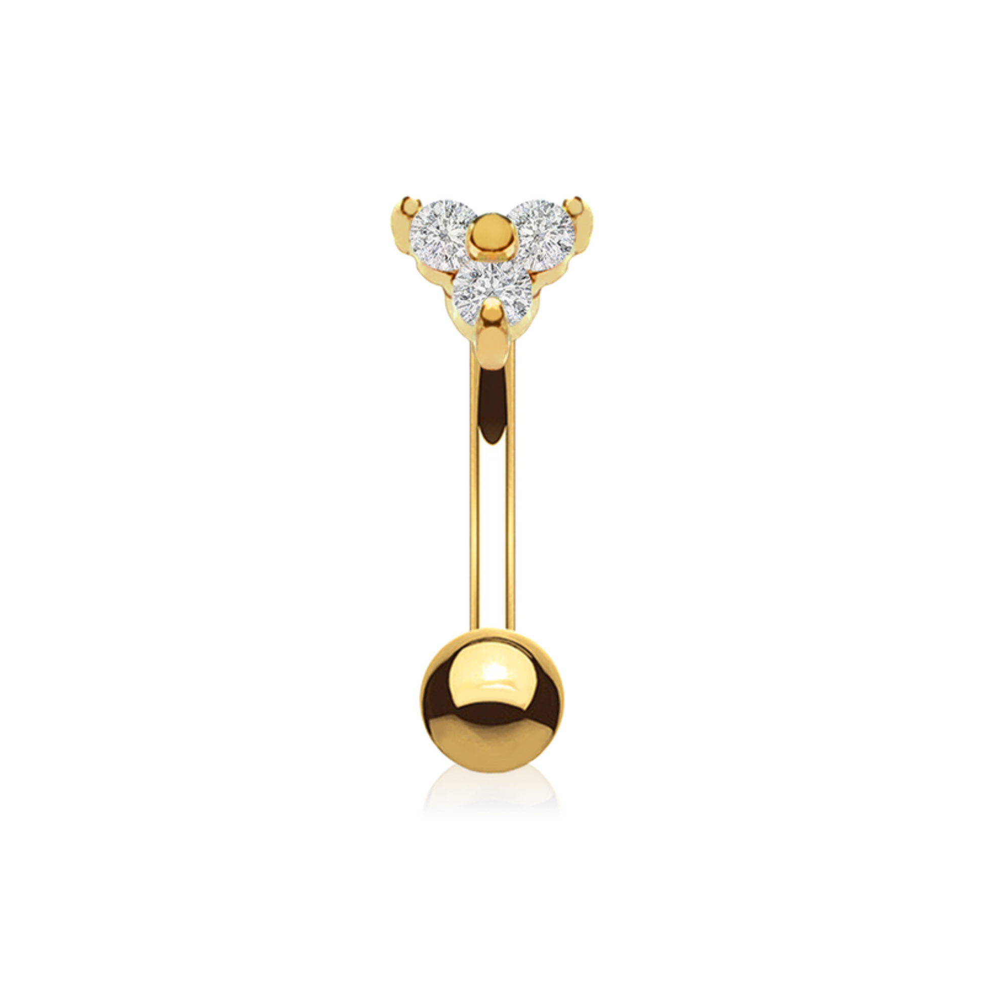 14K Solid Gold Rook Piercing Cushionblue