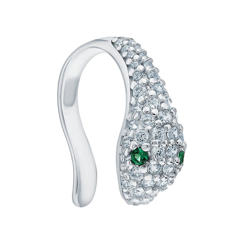 Emerald Gemstone Snake Ear Cuff Cushionblue