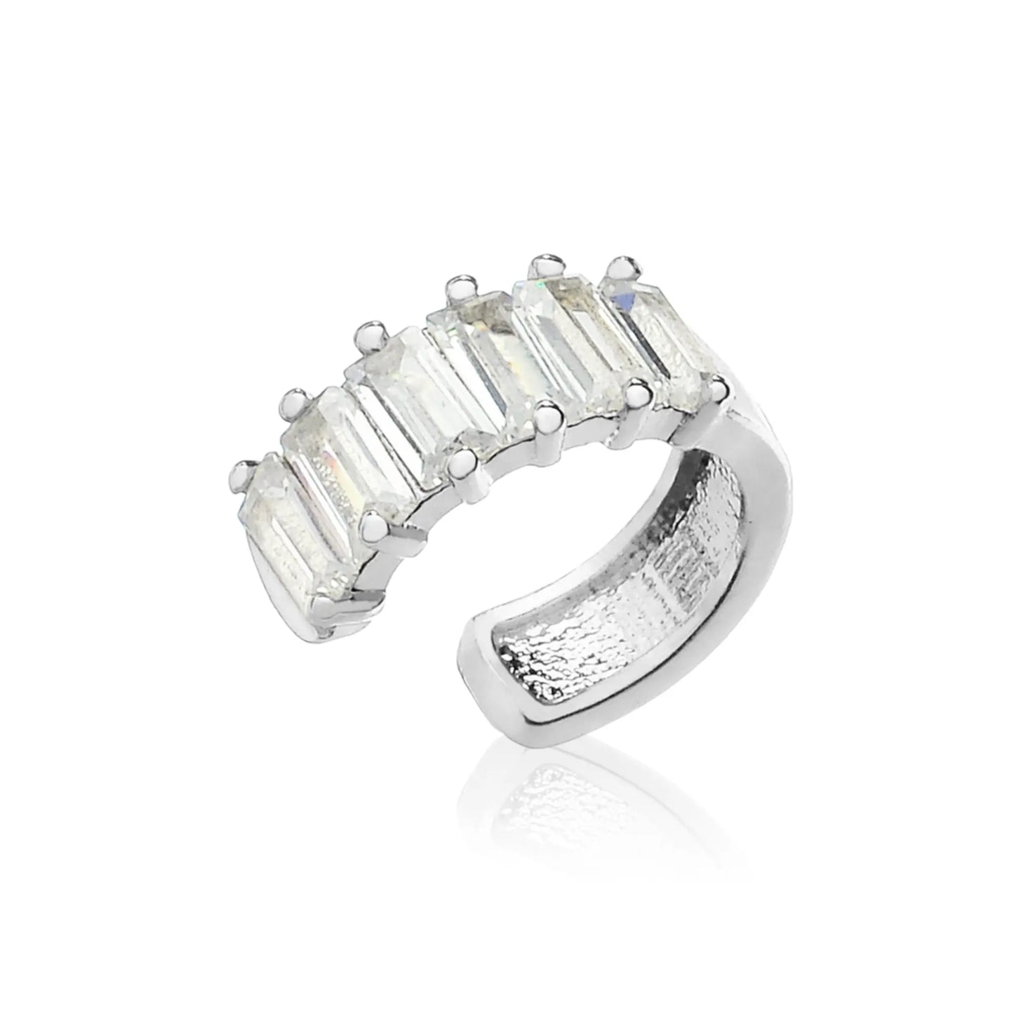 Baguette Diamond Ear Cuff Cushionblue