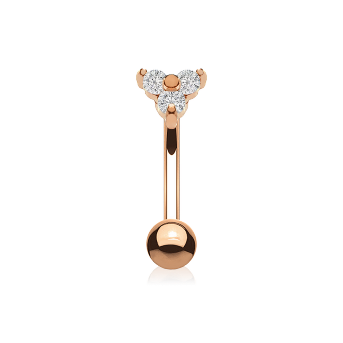 14K Solid Gold Rook Piercing Cushionblue