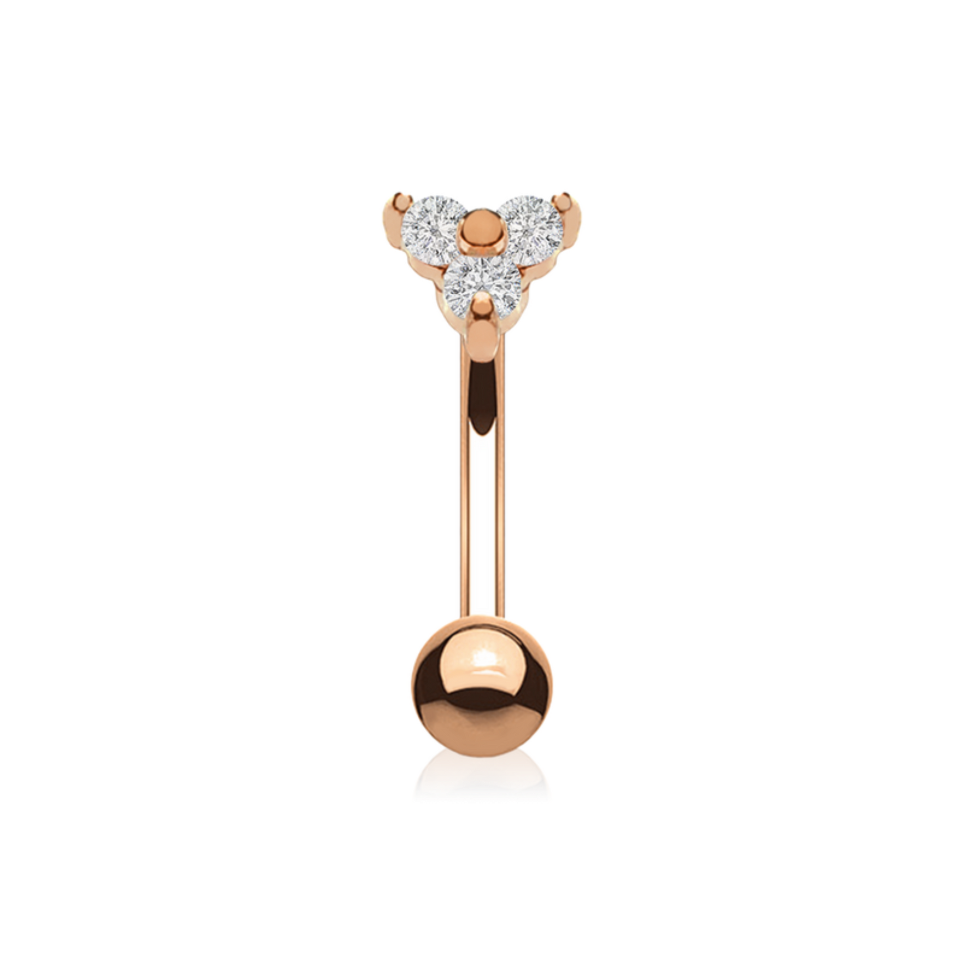 14K Solid Gold Rook Piercing Cushionblue