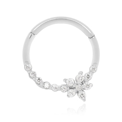 Flower Clicker Septum Piercing Cushionblue
