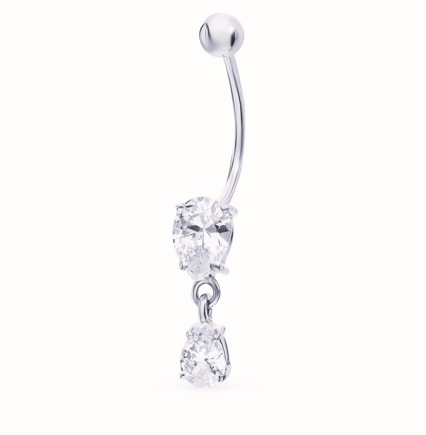 Tear Drop Belly Button Ring Cushionblue