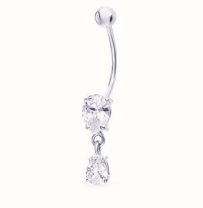 Tear Drop Belly Button Ring Cushionblue