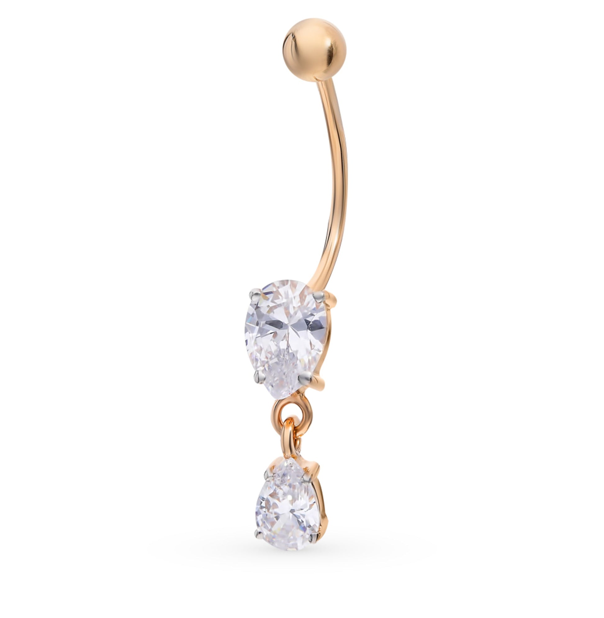 Tear Drop Belly Button Ring Cushionblue