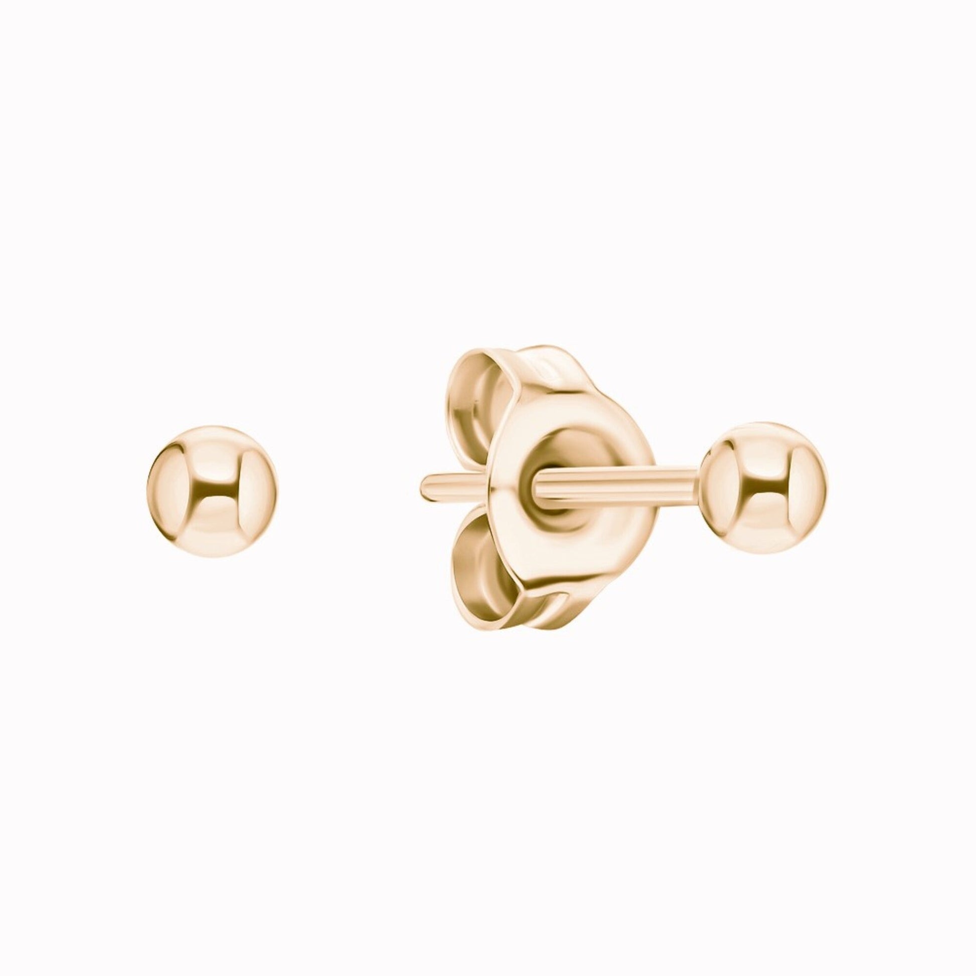 Plain Ball Round Stud Earring Cushionblue