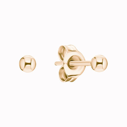 Plain Ball Round Stud Earring Cushionblue