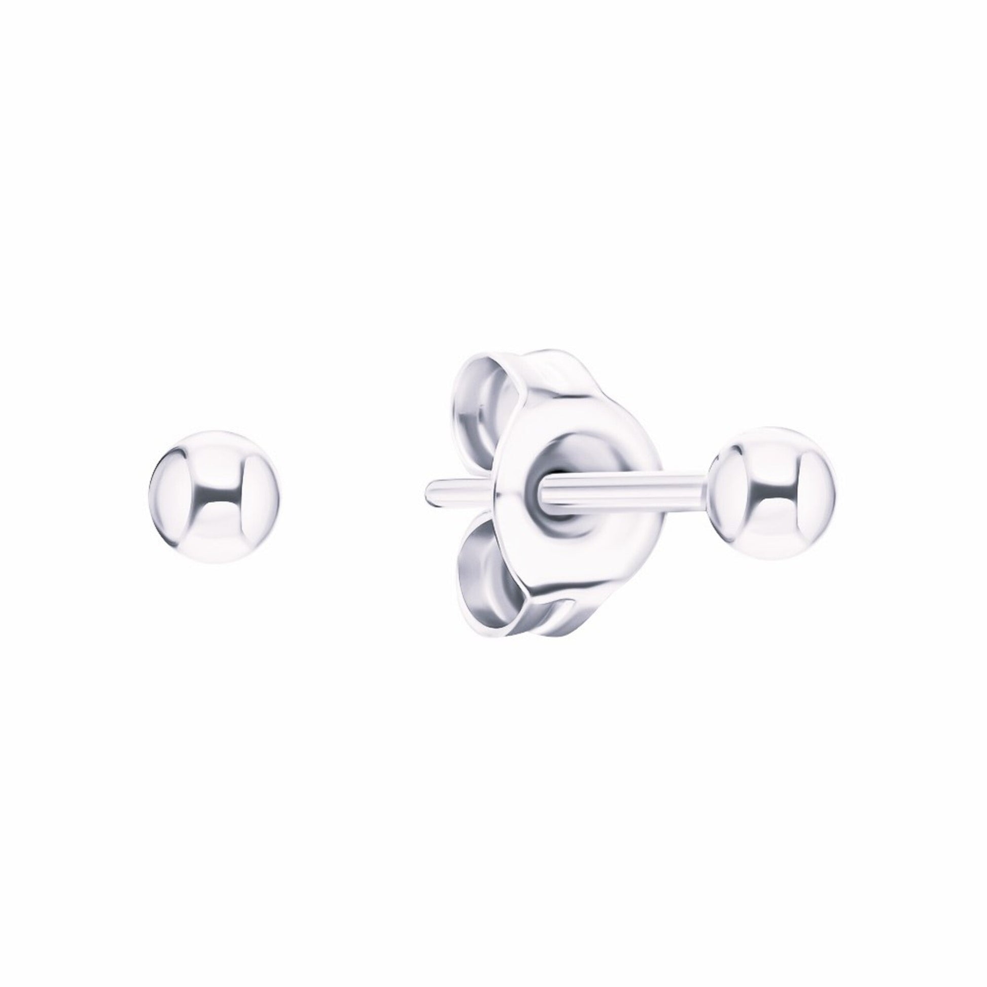 Plain Ball Round Stud Earring Cushionblue