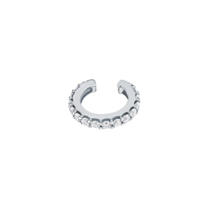 14k Gold Diamond(0.07ct) Ear Cuff, Single Line Wrap Cuff, Conch Earring. Cushionblue