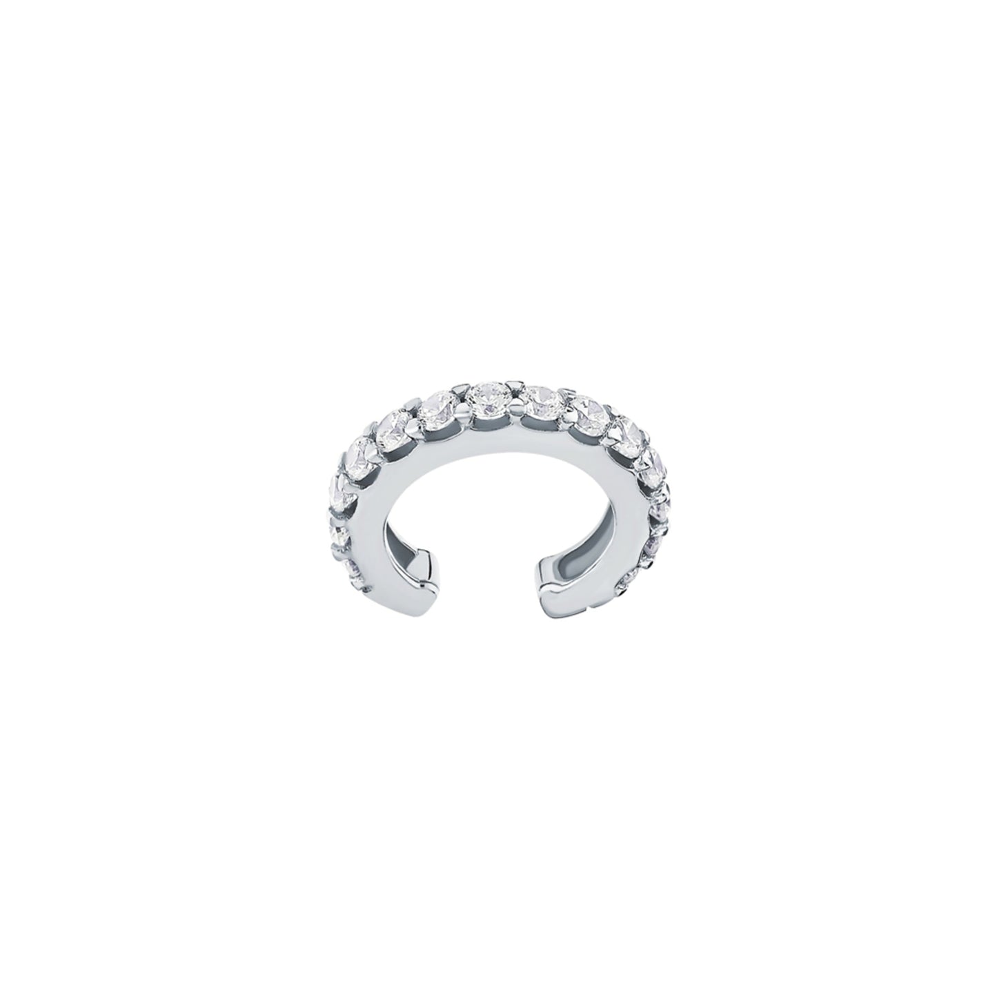 14k Gold Diamond(0.07ct) Ear Cuff, Single Line Wrap Cuff, Conch Earring. Cushionblue