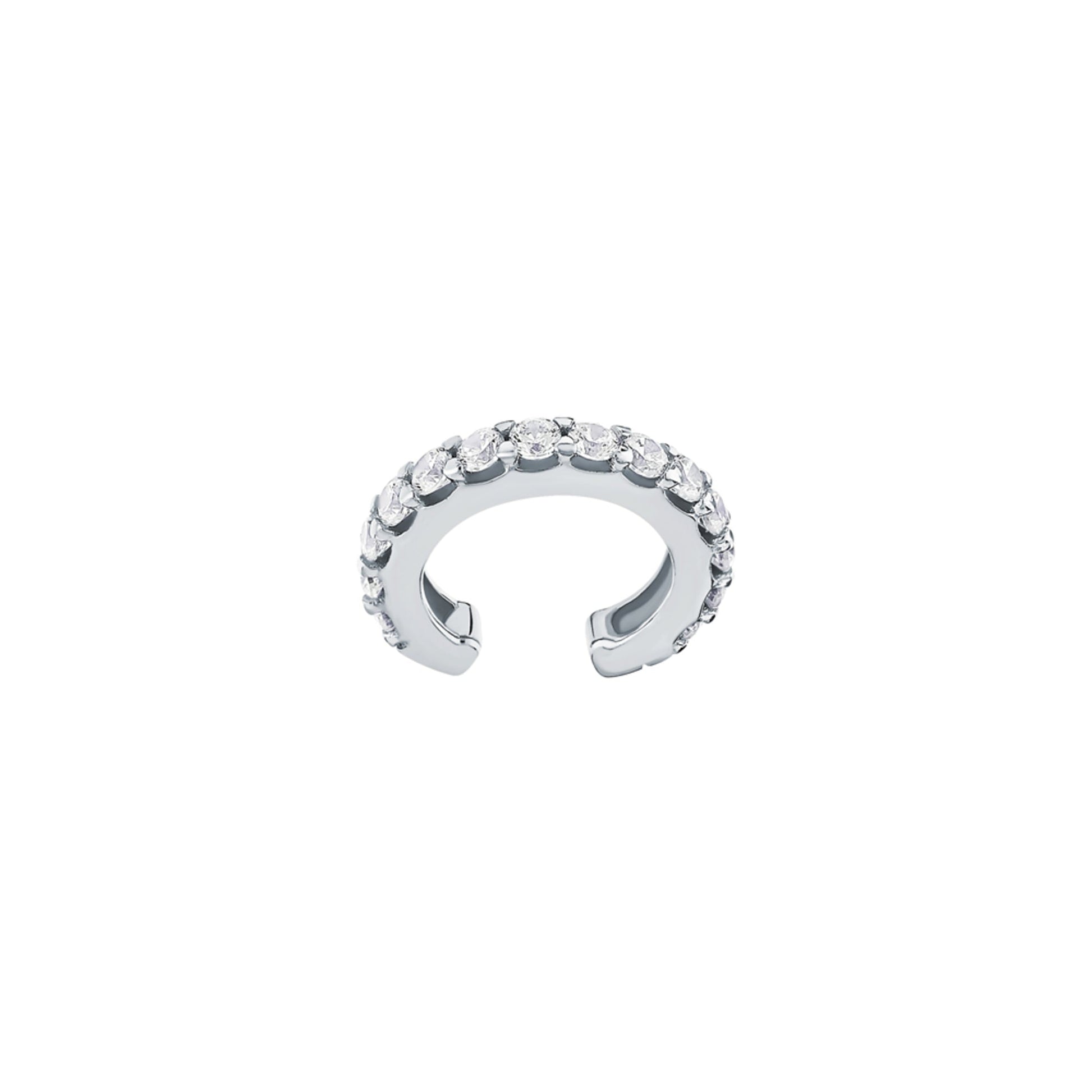 14k Gold Diamond(0.07ct) Ear Cuff, Single Line Wrap Cuff, Conch Earring. Cushionblue