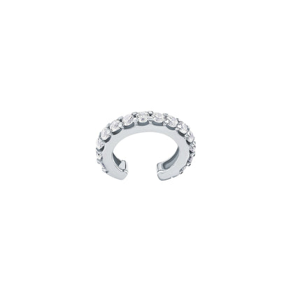 14k Gold Diamond(0.07ct) Ear Cuff, Single Line Wrap Cuff, Conch Earring. Cushionblue