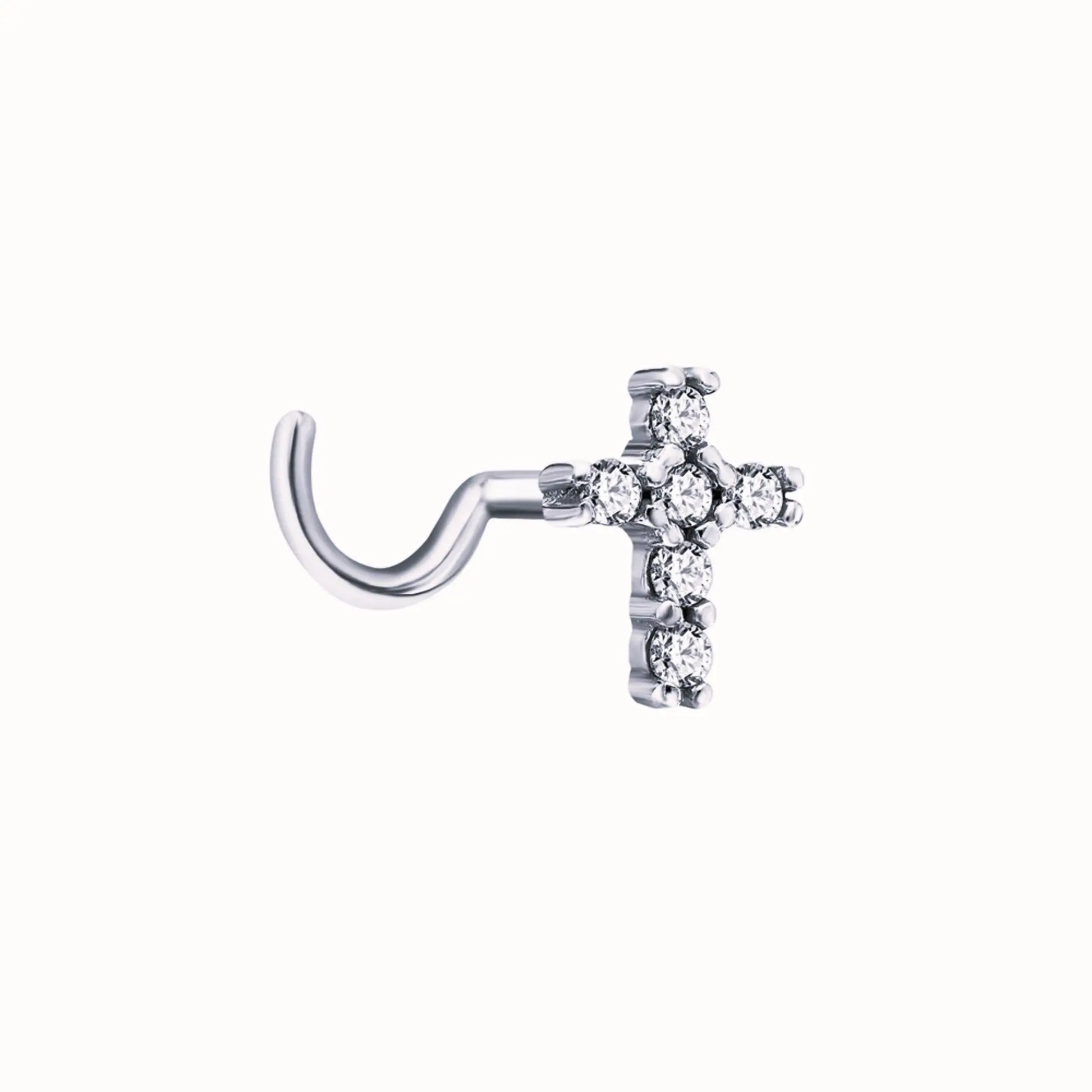Cross Nose Stud Piercing Cushionblue