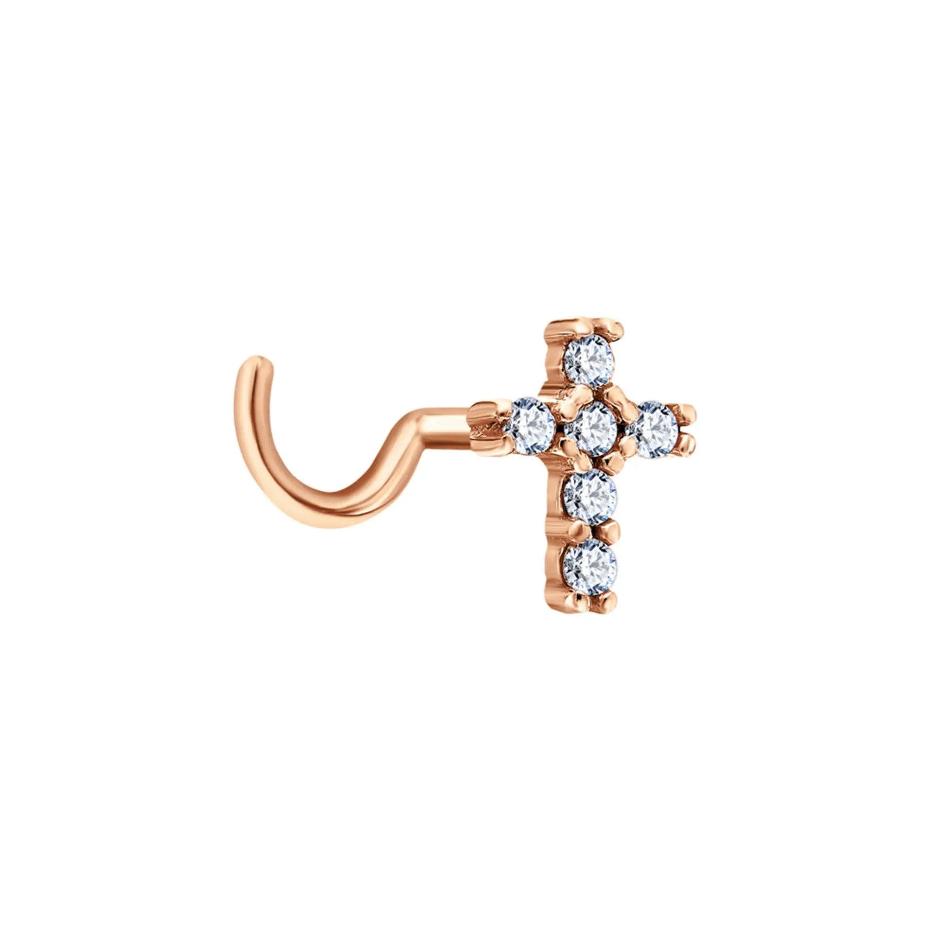 Cross Nose Stud Piercing Cushionblue