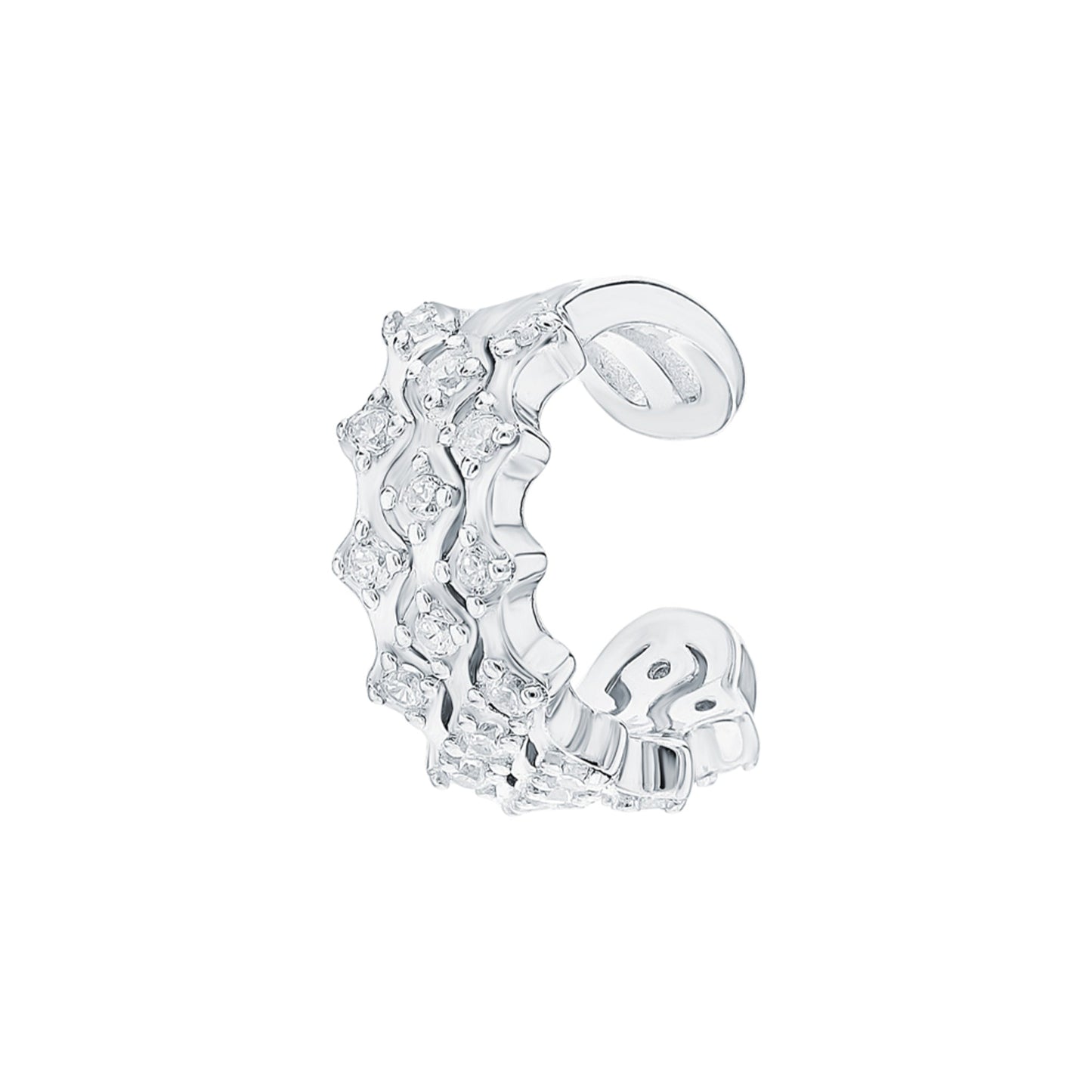 14K Gold Daith Earring,Diamond Septum Ring,Septum Piercing, Helix Piercing. Cushionblue