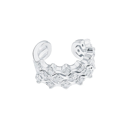 14k Gold Zig Zag Diamond Ear Cuff Cushionblue