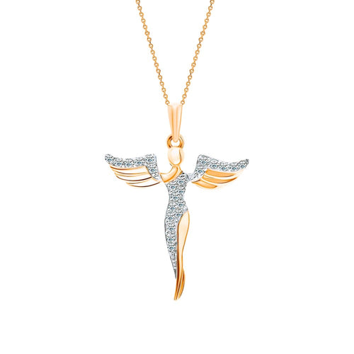 Pure Soul Angel Pendant Necklace -Angel Wings Pendant- Dainty Wings Necklace - Vintage Jewelry-Guardian Engagement Gift Cushionblue