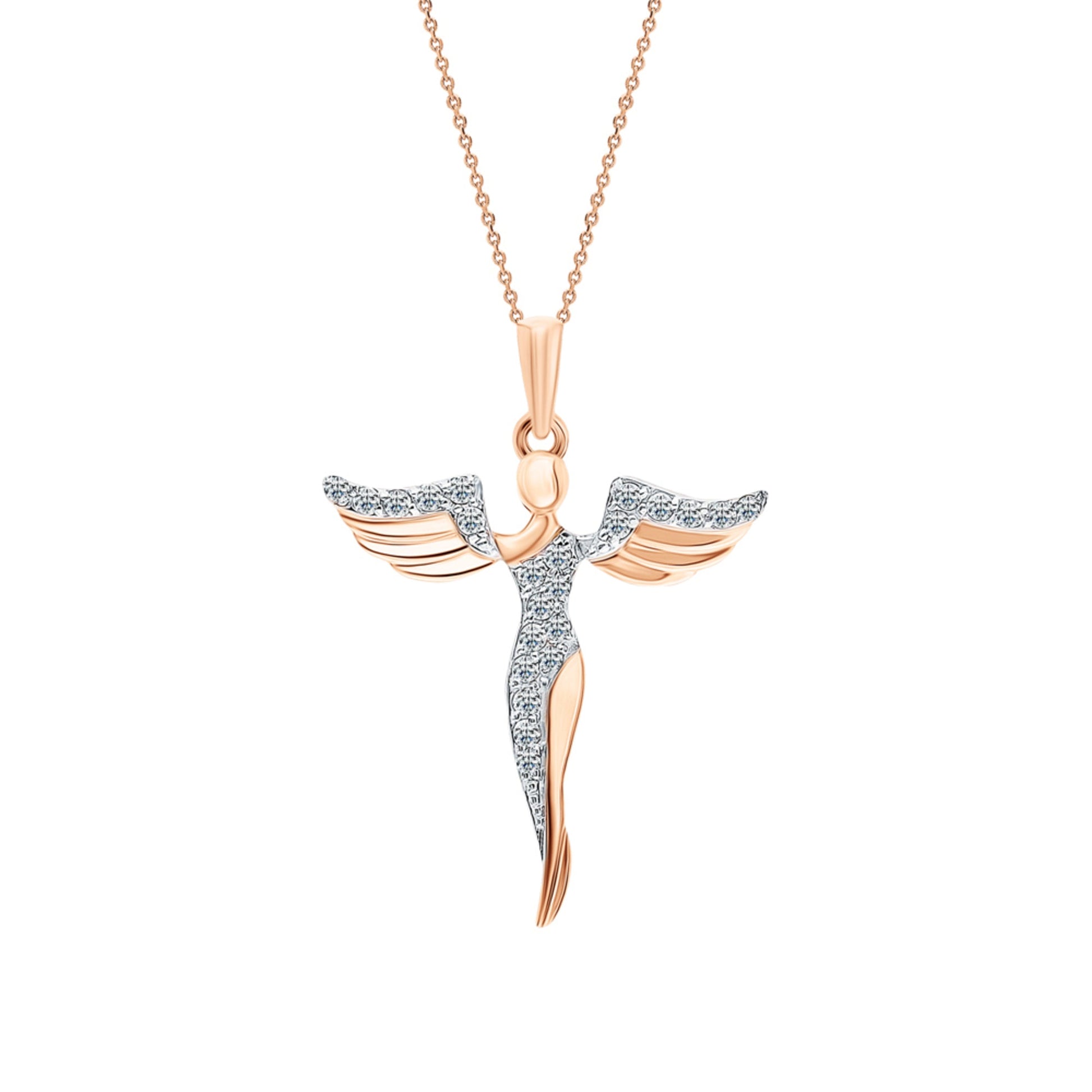 Pure Soul Angel Necklace -Angel Wings Pendant. Cushionblue