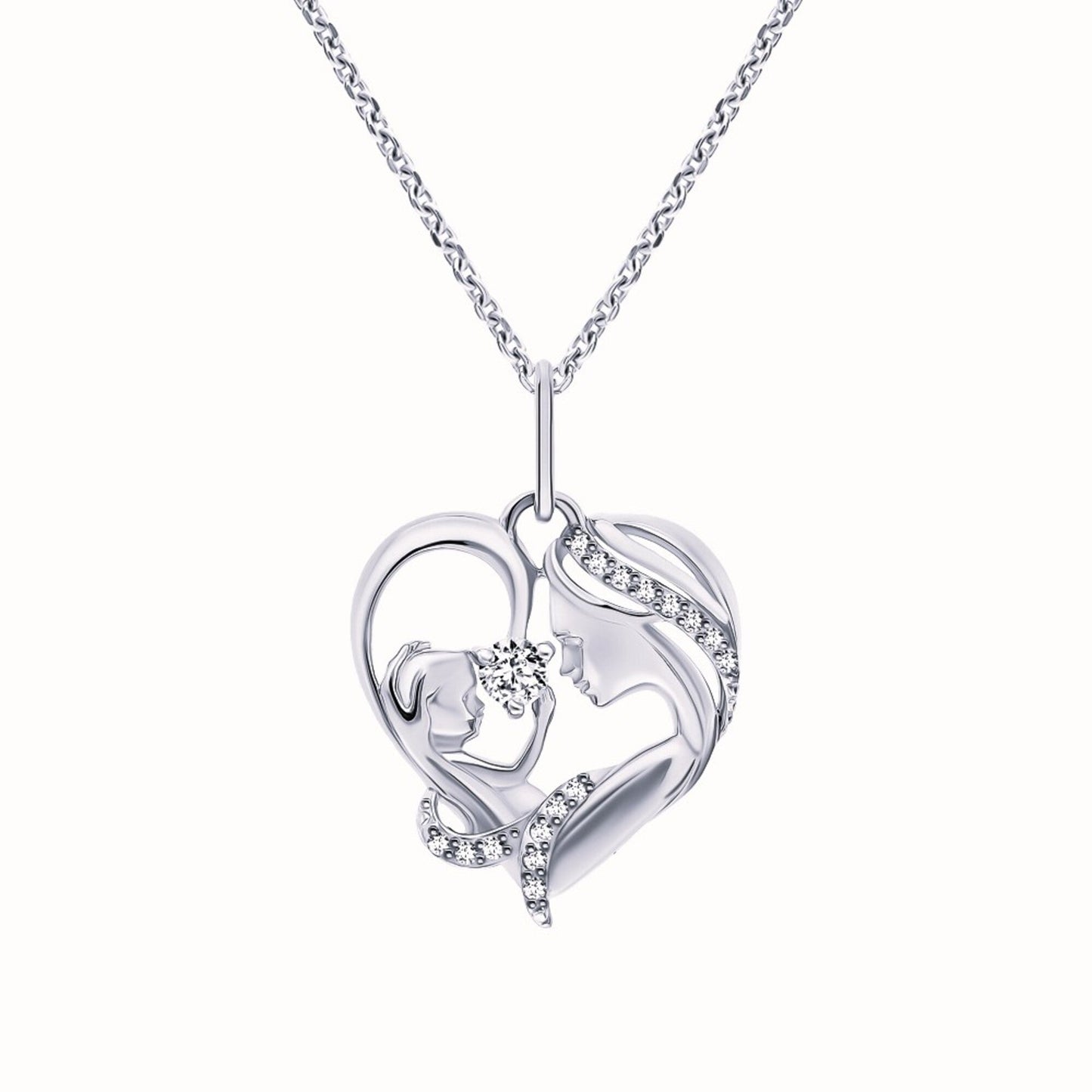 14k Gold Diamond Heart Charm Pendant,Heart Diamond Pendant,Personalized Necklace. Cushionblue