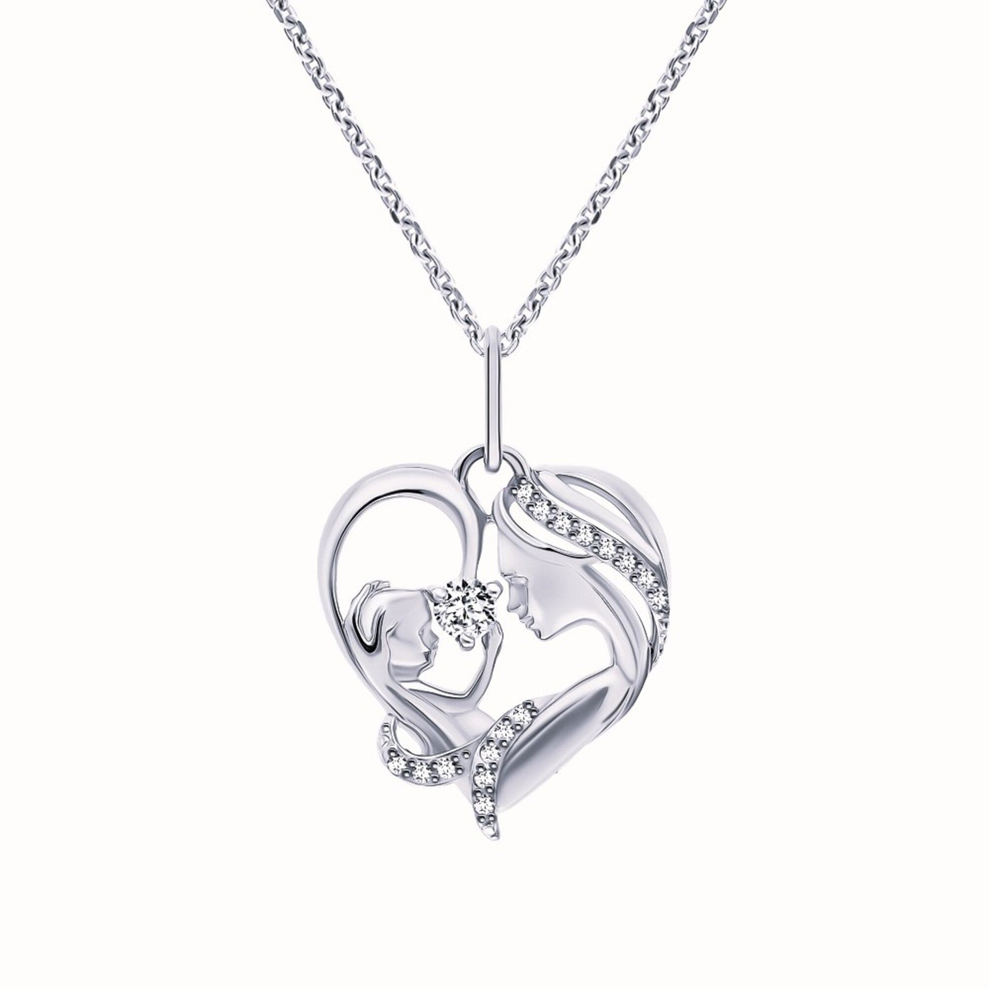 14k Gold Diamond Heart Charm Pendant,Heart Diamond Pendant,Personalized Necklace. Cushionblue