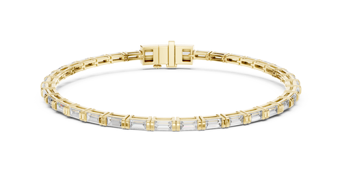 Baguette Diamond Tennis Bracelet in 14K Gold