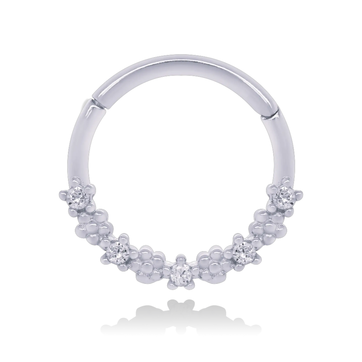 Round Helix Clicker Hoop, Cartilage Hoop Cushionblue