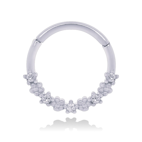 Round Helix Clicker Hoop, Cartilage Hoop Cushionblue