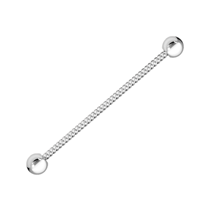 14K Solid Gold Entwine Industrial Piercing, Cushionblue