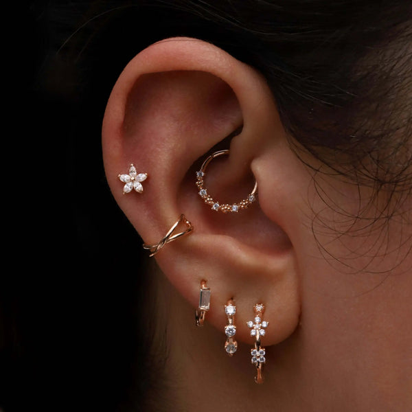 Round Helix Clicker Hoop, Cartilage Hoop Cushionblue