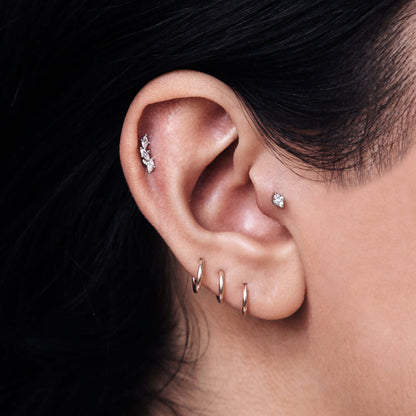 14K Gold Septum Piercing,Conch Earring. Cushionblue