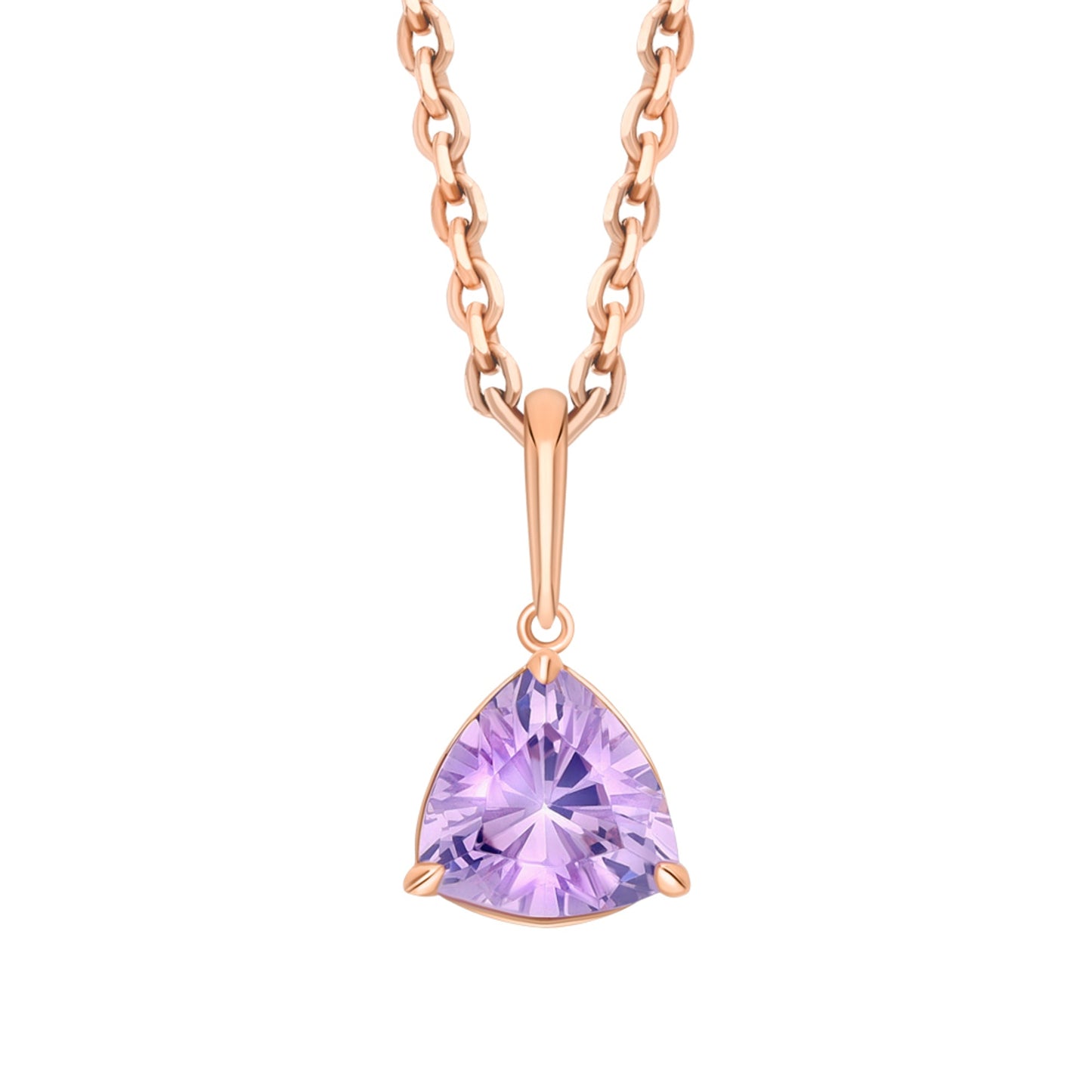 14k Gold Paraiba Blue Triangle Pendant, Tourmaline  Trillion shape Necklace. Cushionblue