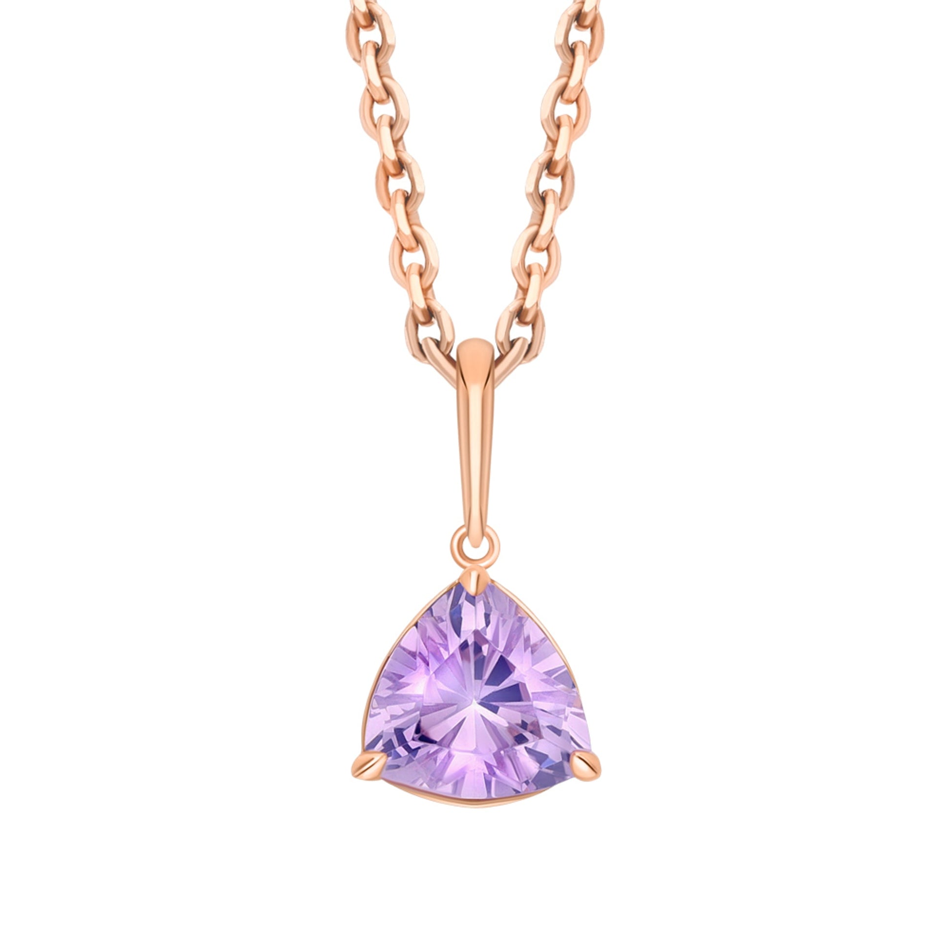 14k Gold Paraiba Blue Triangle Gemstone Pendant Cushionblue