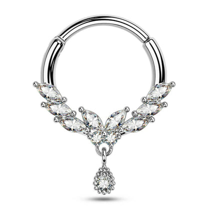 Dangle Septum Ring Cushionblue