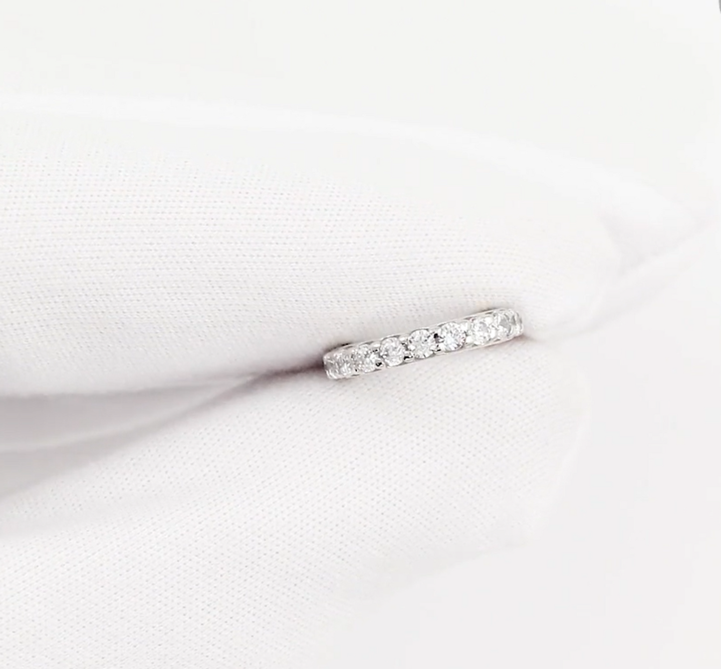 14k Gold Diamond(0.07ct) Ear Cuff, Single Line Wrap Cuff, Conch Earring. Cushionblue