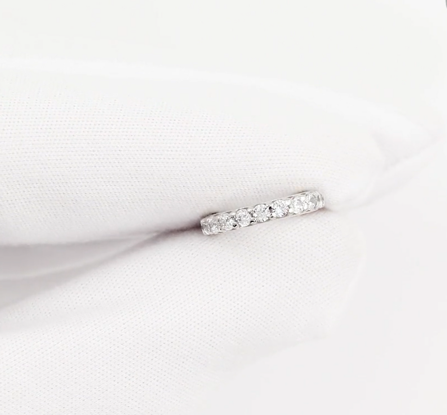 14k Gold Diamond(0.07ct) Ear Cuff, Single Line Wrap Cuff, Conch Earring. Cushionblue