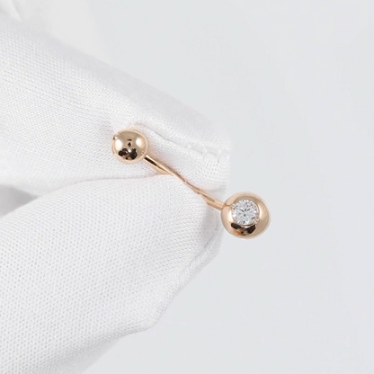Belly Piercing in 14K Rose Gold Cushionblue