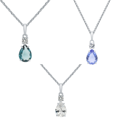14k Gold Green Aquamarine  Necklace. Cushionblue