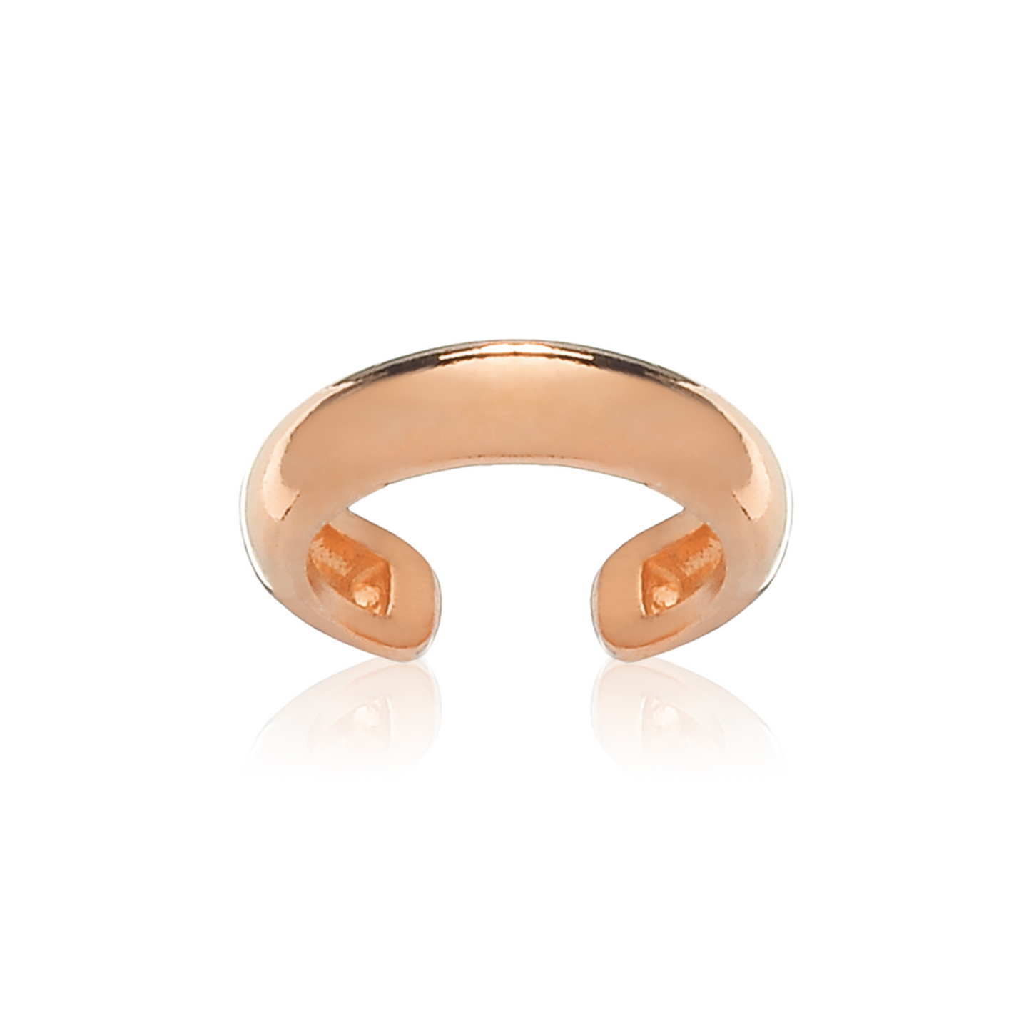 Solid Gold Huggie Hoop Ear Cuff, Non-Piercing Cuff Earrings. Cushionblue