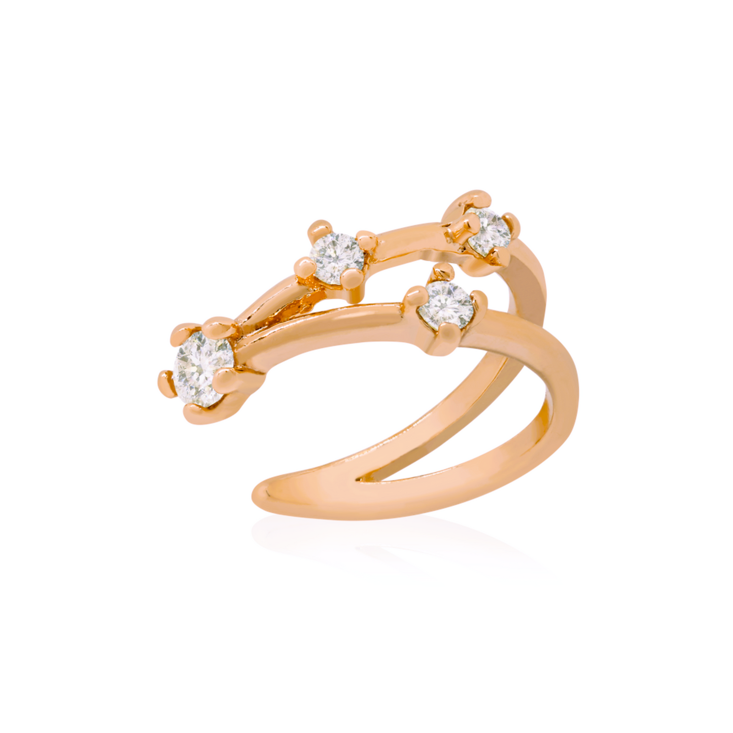 14K Gold Dainty Double Ear Cuff Cushionblue