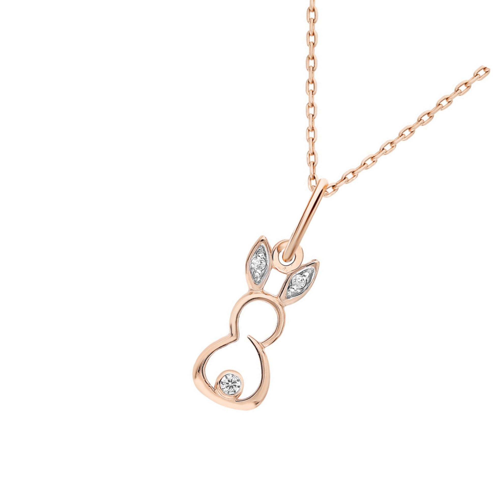 14k Solid Gold Diamond Rabbit Pendant | Bunny Charm Necklace | Handcrafted Animal Jewelry Gift for Her Cushionblue